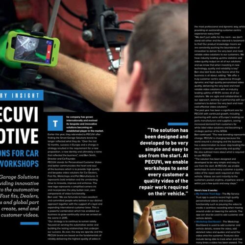 PECUVi provide video industry insight to Scotts Auto Scene readers